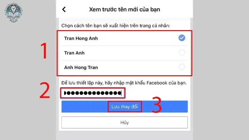 Cách đổi tên Facebook trên điện thoại 3