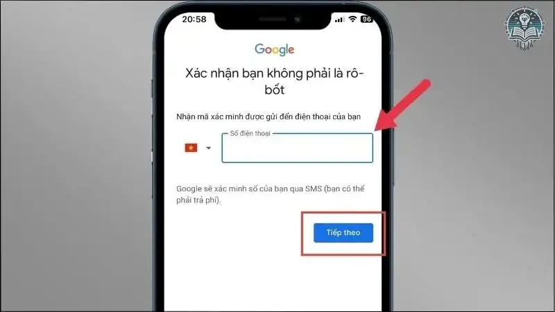 Cách tạo Gmail trên điện thoại 5