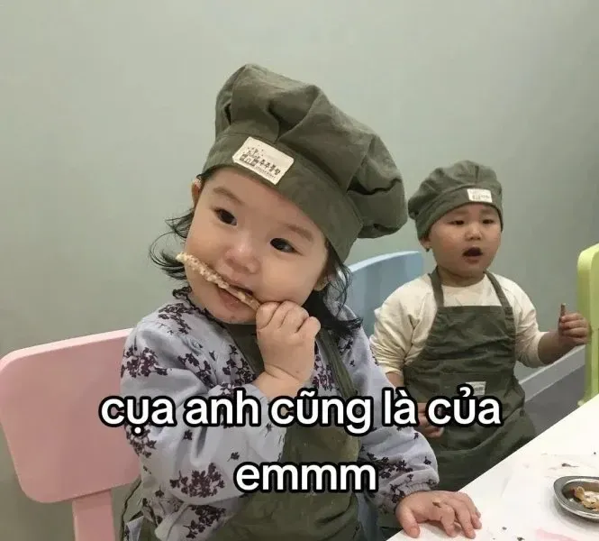 meme ảnh em bé cute 13