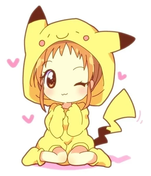 Nữ cute chibi với các đặc điểm đáng yêu, thể hiện sự ngây thơ qua từng chi tiết