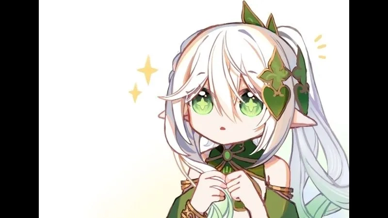 nime chibi nữ cute với các chi tiết tinh tế, thể hiện nét nữ tính dễ thương