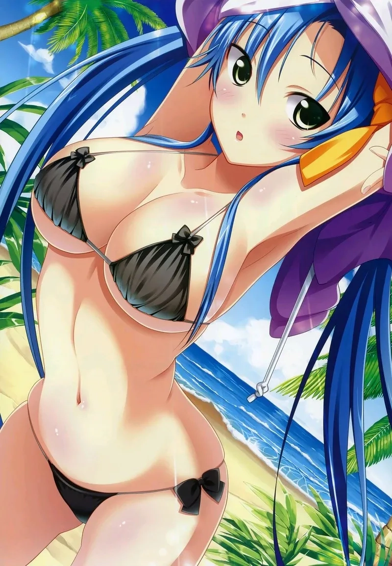 Hình gái anime mặc bikini mang đến nét đẹp cuốn hút và dễ thương