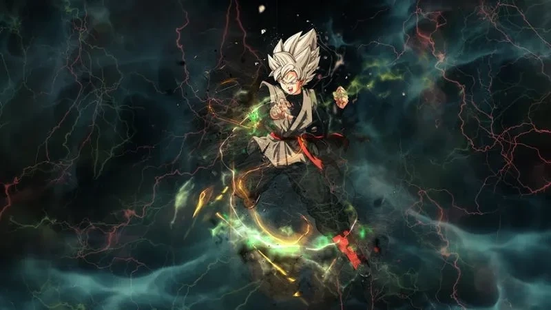 Hình nền máy tính Goku với hiệu ứng 3D, mang lại cảm giác chân thực