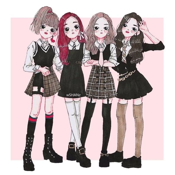 Avatar Blackpink anime thể hiện phong cách đặc biệt và dễ thương