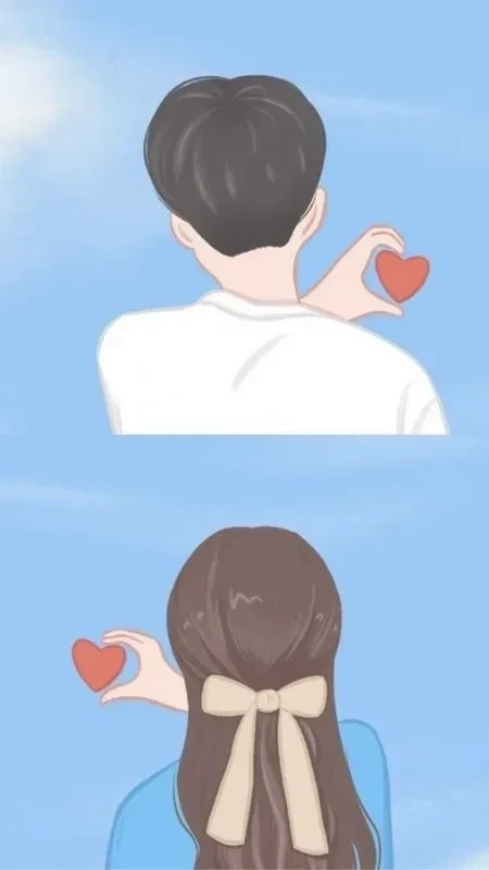 Tải ảnh cặp đôi yêu nhau anime cute làm hình nền lãng mạn