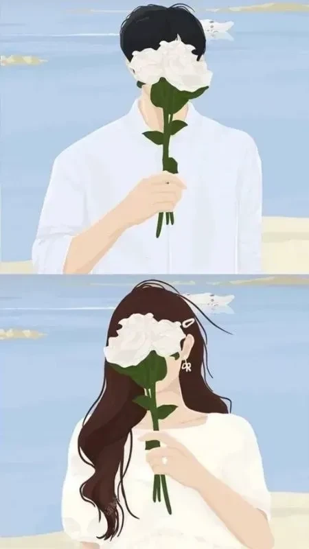 Hình ảnh cặp đôi hôn nhau anime lãng mạn và ngọt ngào