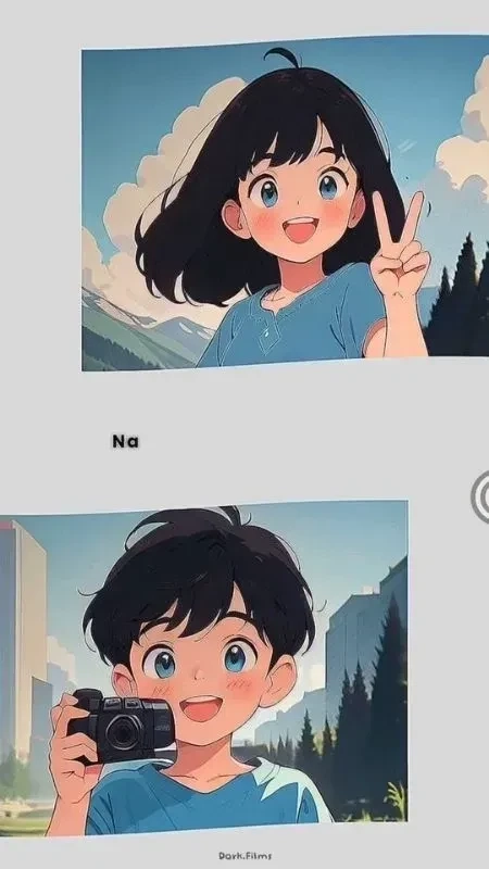 Hình ảnh cặp đôi yêu nhau chất anime đầy cảm xúc và tình cảm