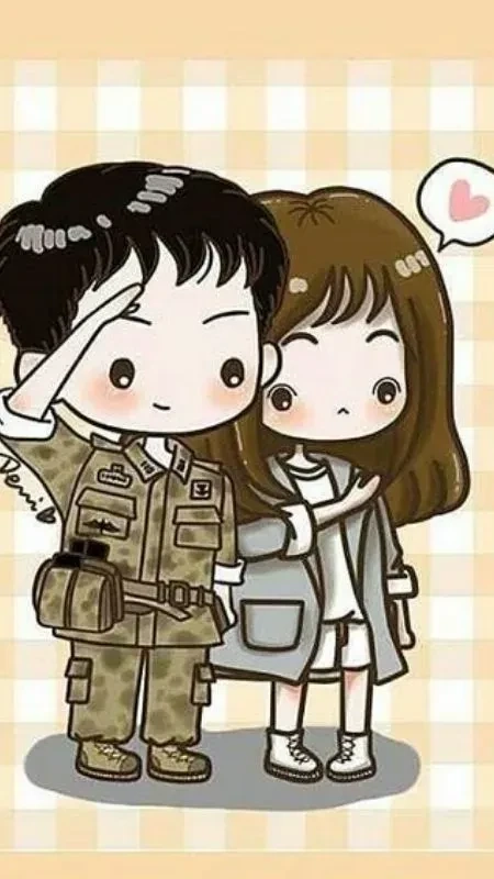 Hình nền điện thoại đôi cho các cặp yêu nhau thật dễ thương