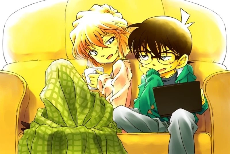 Hình Kudo Shinichi ngầu với phong cách thám tử xuất sắc