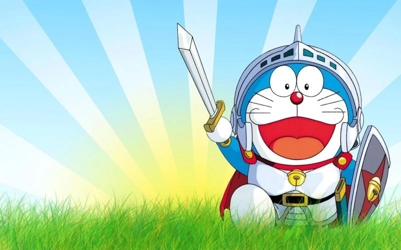 Hình nền doremon cute cho máy tính mang lại vẻ dễ thương đầy sắc màu