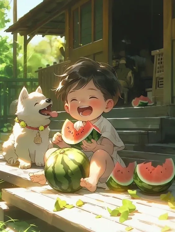 Hình nền quả dưa hấu cute cho màn hình thêm sinh động