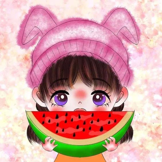 Ảnh nền dưa hấu cute mang đến sự vui tươi và dễ thương