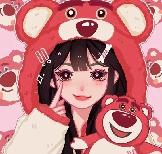 Gấu dâu tây Miniso tạo điểm nhấn dễ thương trong avatar