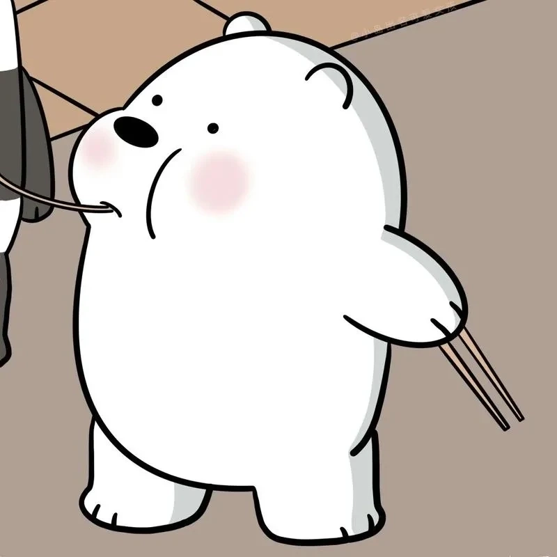Ảnh cute gấu trắng với biểu cảm đáng yêu, làm sáng không gian
