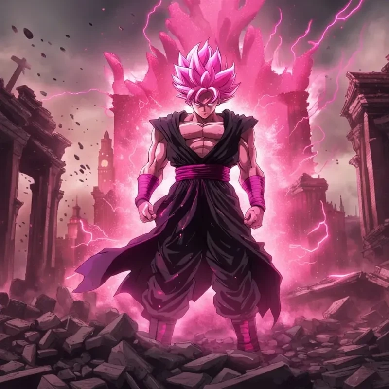 Ảnh Black Goku thể hiện sức mạnh và sự đe dọa tột độ