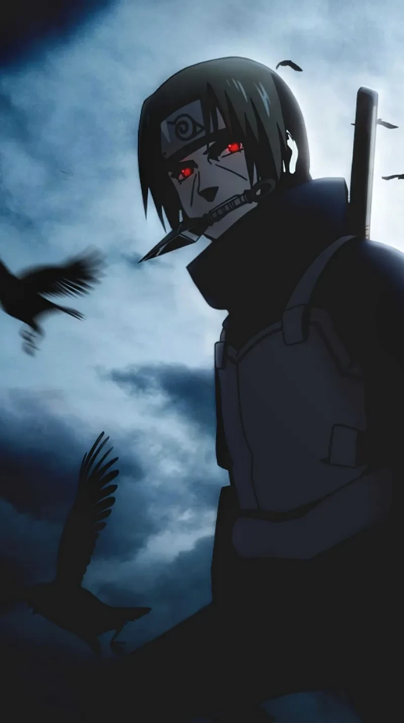 Hình ảnh Itachi Sharingan thể hiện sức mạnh vô song của anh