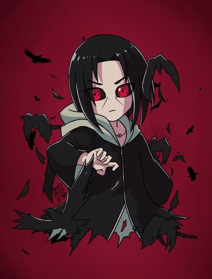 Hình ảnh Uchiha Itachi nổi bật với vẻ uy nghi và đầy bí ẩn