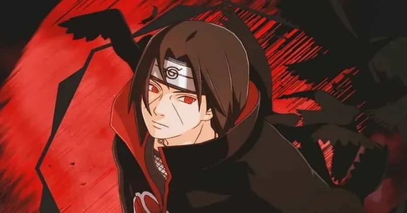 Hình Itachi với ánh mắt sắc bén và vẻ ngầu đầy quyến rũ