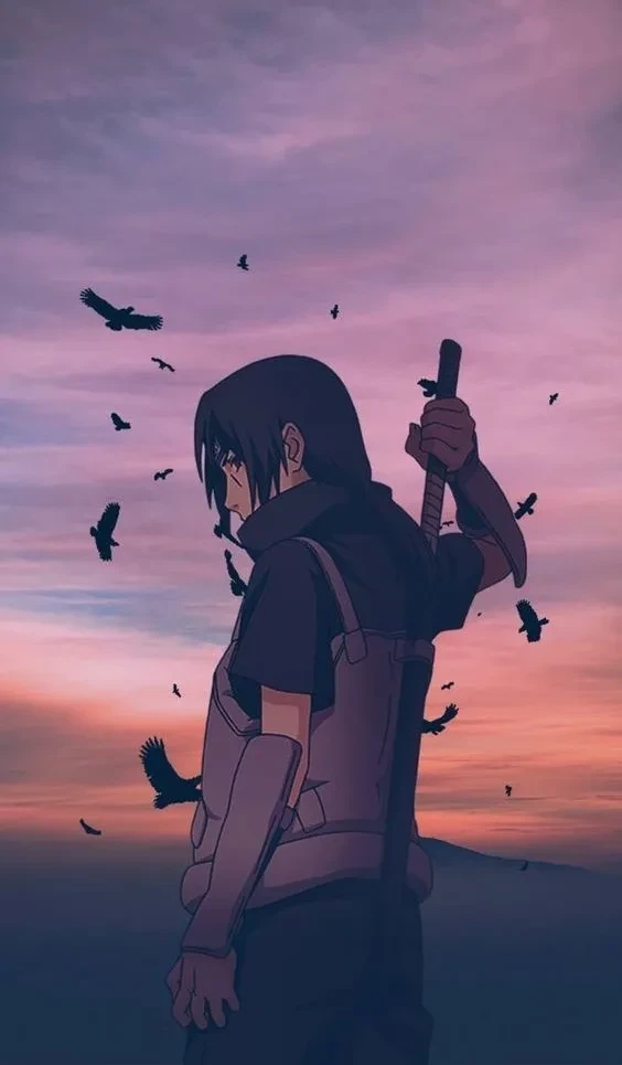 Ảnh Uchiha Itachi nổi bật với khí chất mạnh mẽ và huyền bí
