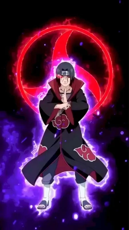 Hình Itachi Sharingan thể hiện sức mạnh và sự thông minh tuyệt vời