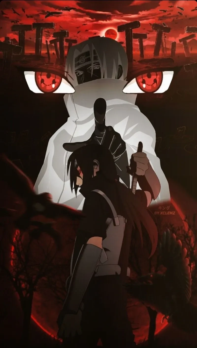 Hình nền Sharingan Itachi mạnh mẽ, thu hút mọi ánh nhìn