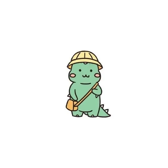 Hình nền khủng long xanh cute mang lại sự tươi mới và sinh động