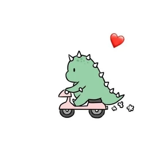 Hình nền khủng long cute tạo không gian ngọt ngào và dễ thương
