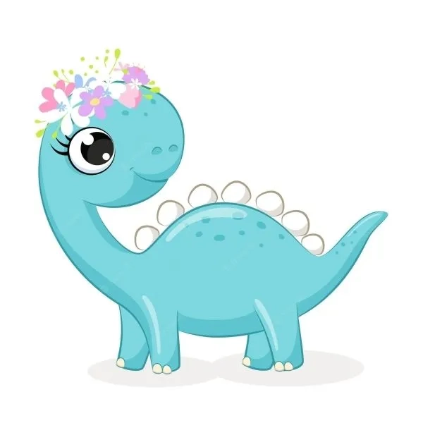Hình nền khủng long cute màu hồng mang lại không gian nhẹ nhàng, dễ chịu