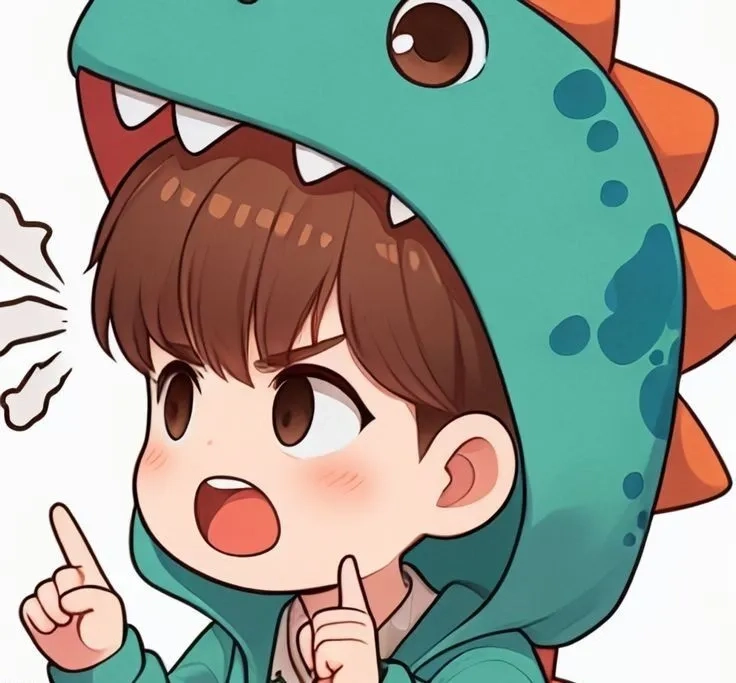 Cute chibi avatar khủng long mang lại vẻ dễ thương với chi tiết tinh tế