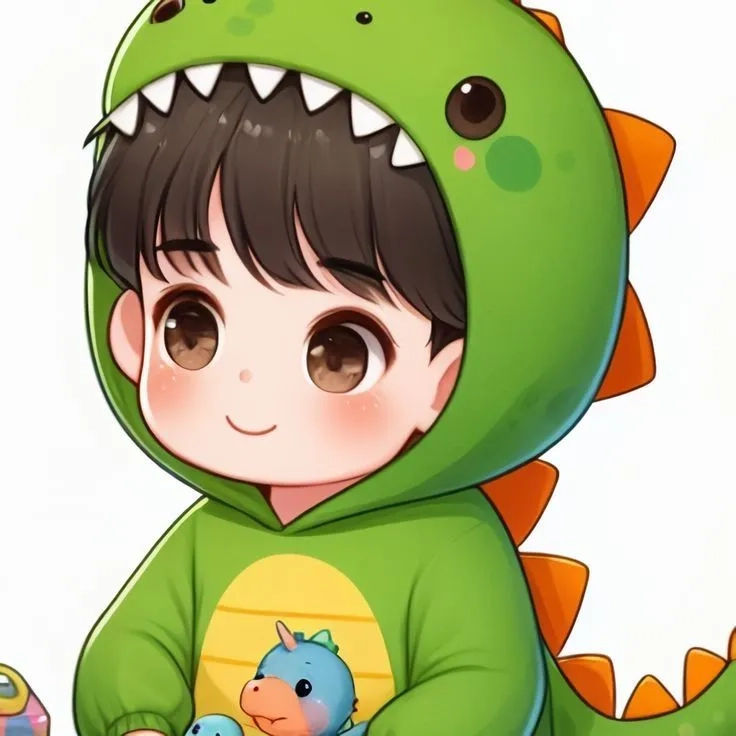 Ảnh nền khủng long cute dễ thương làm cho không gian thêm sinh động