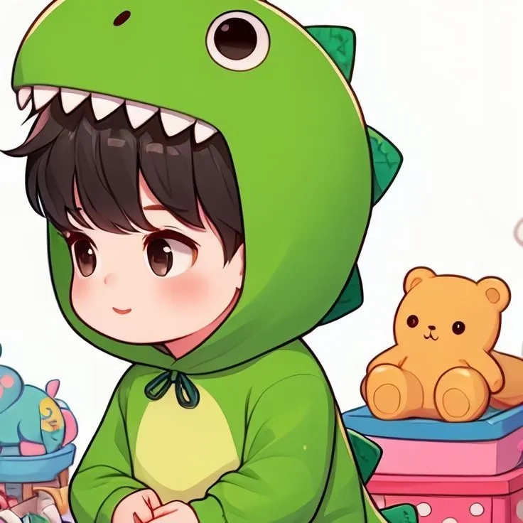 Chibi avatar đôi khủng long cute dễ dàng gây ấn tượng với sự đáng yêu