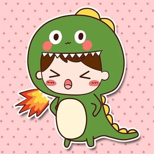 Hình nền khủng long cute màu xanh tạo điểm nhấn sinh động cho màn hình