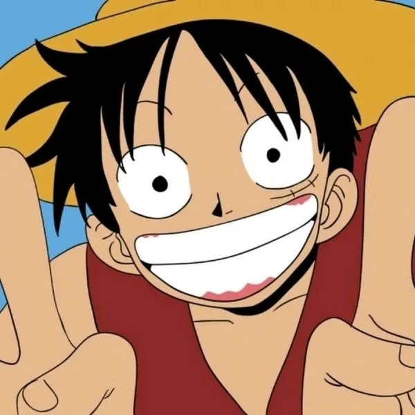 Ảnh Luffy Gear 5 cute với biểu cảm ngọt ngào và đầy năng lượng