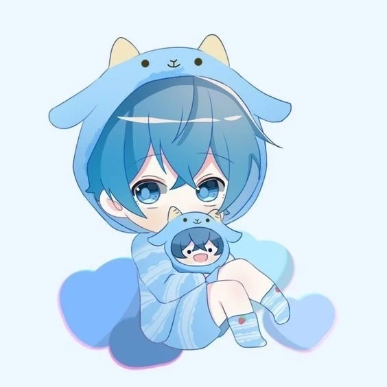Hình màu xanh dương cute tạo một không gian tươi mới và dễ chịu