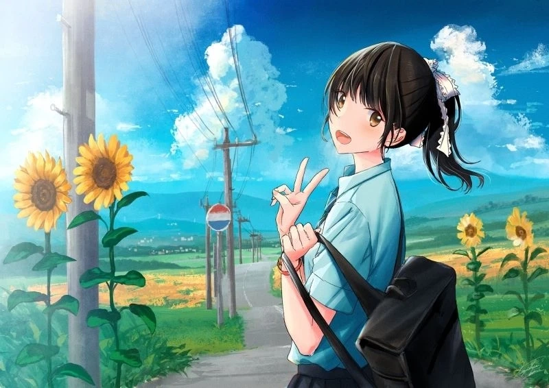 Avatar anime nữ dễ thương tạo không gian tươi sáng và đầy sức sống