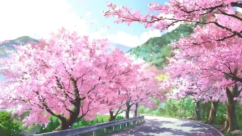 Ảnh nền phong cảnh anime đẹp tạo hình ảnh sinh động và sắc nét