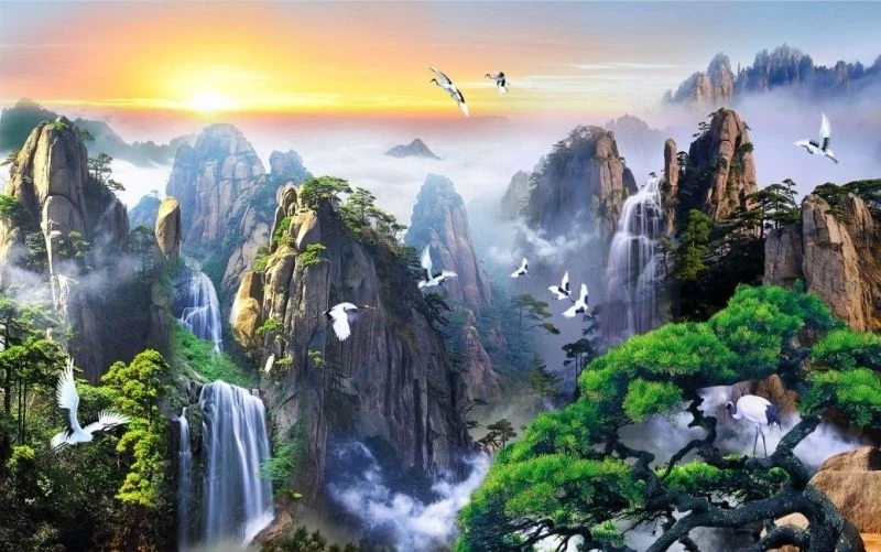 Hình nền anime phong cảnh tạo không gian mộng mơ và sinh động