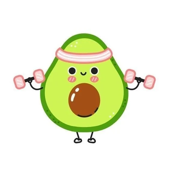 Hình nền quả bơ cute thể hiện sự đáng yêu, tạo điểm nhấn dễ nhìn cho màn hình