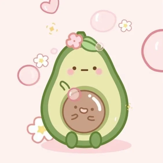 Dễ thương hình nền bơ cute với sắc màu tự nhiên và hình dáng dễ nhìn