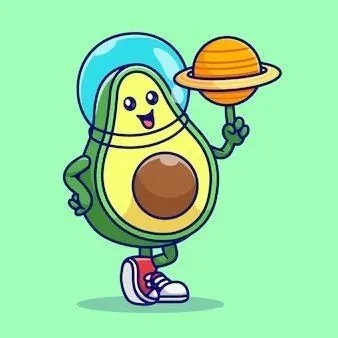 Hình nền cute bơ với sắc màu tươi sáng, tạo cảm giác vui vẻ và dễ chịu