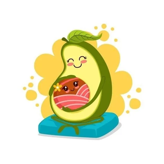 Hình nền hình trái bơ cute mang lại một không gian ngọt ngào, dễ thương