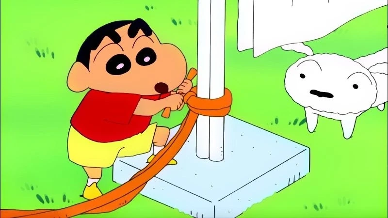 Shin cậu bé bút chì đọc truyện mang đến sự thư giãn và dễ thương