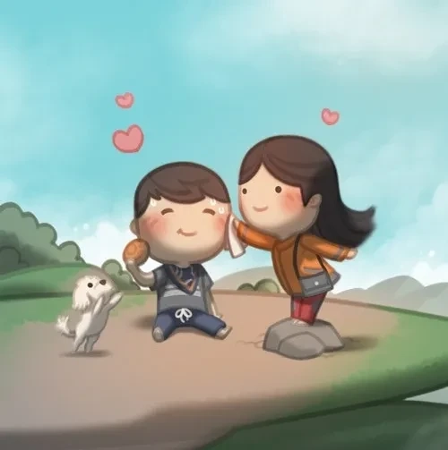 Hình nền tình yêu cute mang lại cảm giác nhẹ nhàng và dễ thương