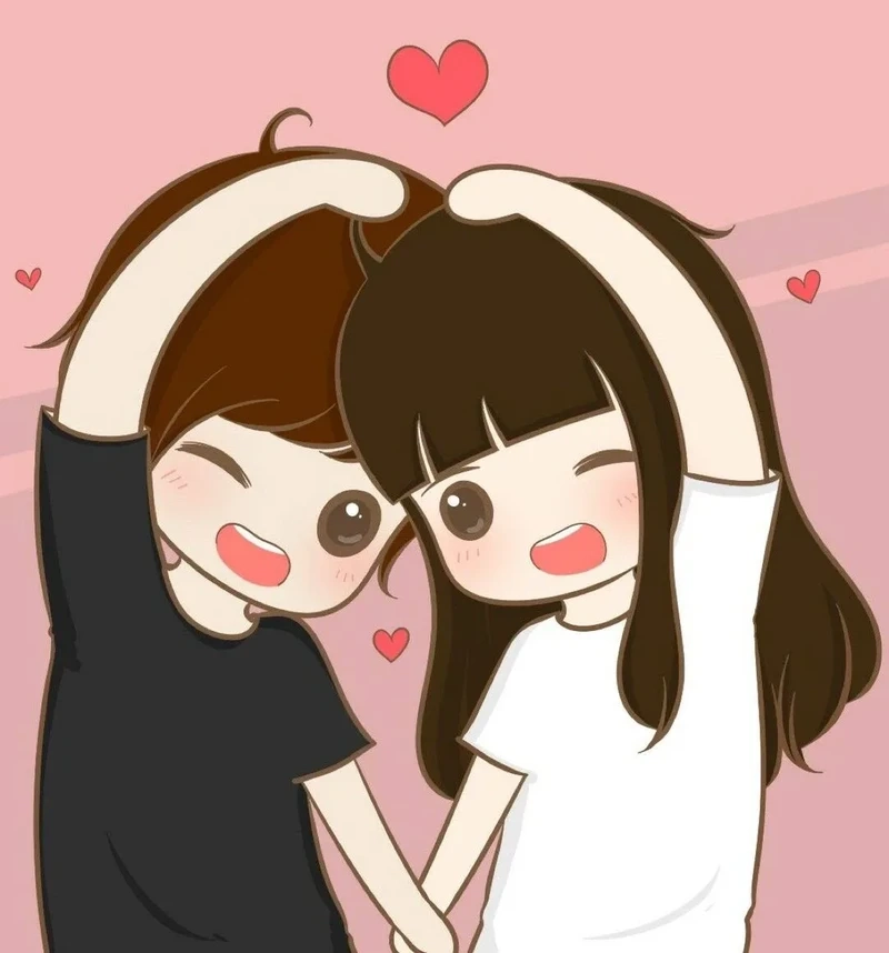 Avatar cute cặp đôi tình yêu đang yêu dễ thương tạo sự gắn kết