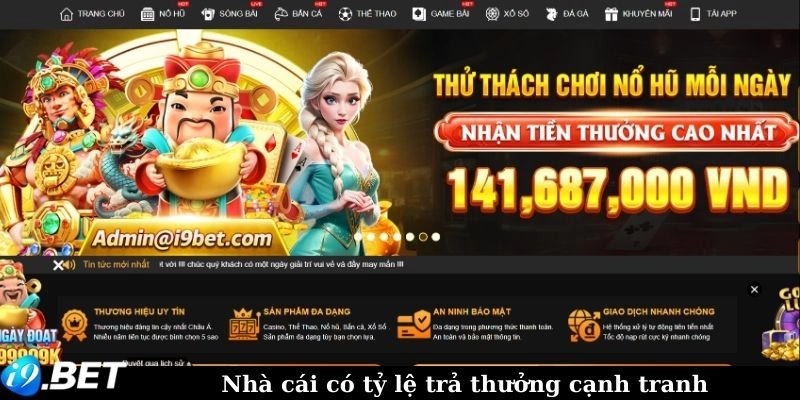 Nhà cái có tỷ lệ trả thưởng cạnh tranh