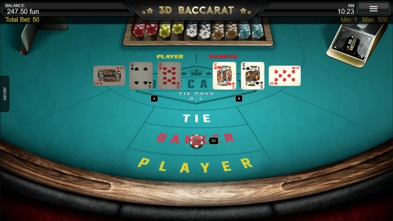 Baccarat là một trong những trò chơi bài hấp dẫn nhất tại Hi88