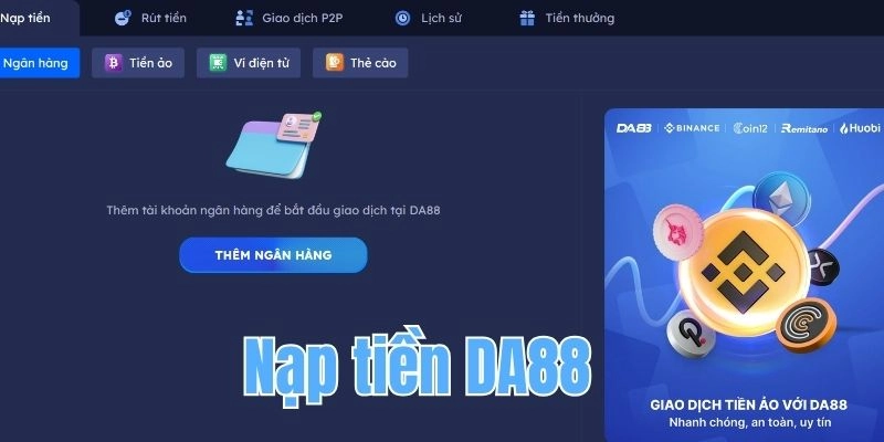 Các cách nạp tiền DA88