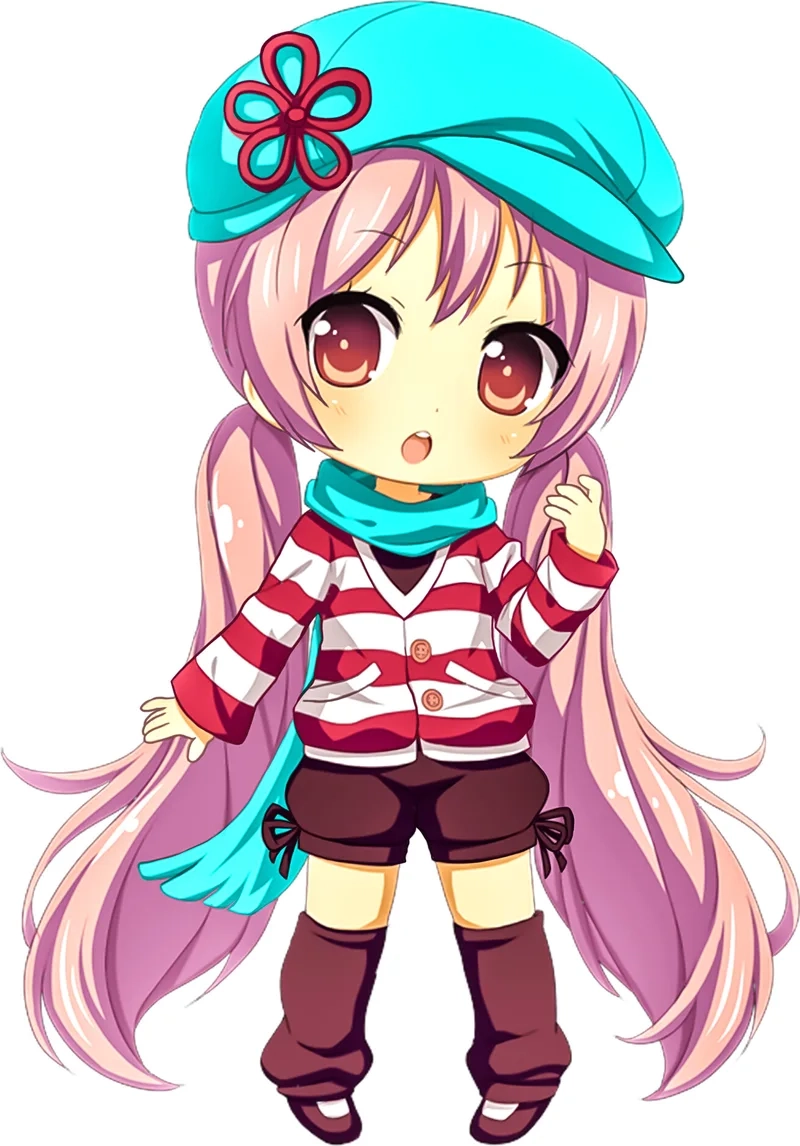 Trọn bộ ảnh anime nữ cute chibi chất lượng cao, tải miễn phí