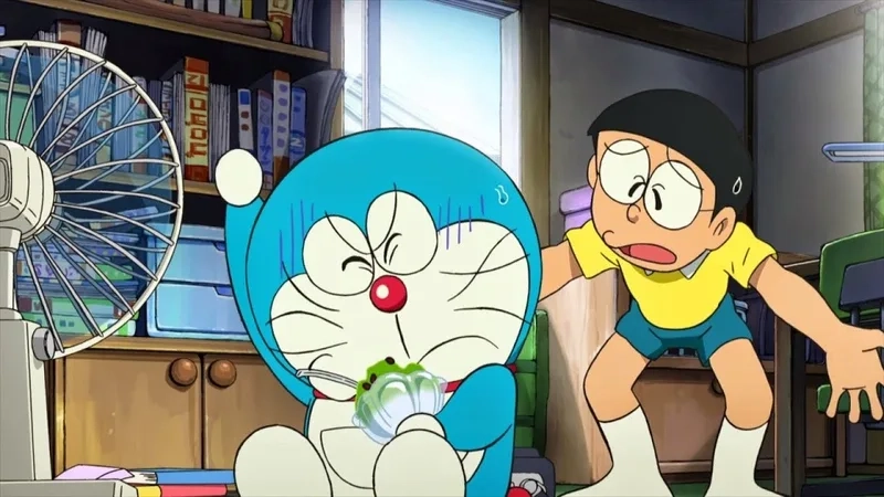 Ngắm nhìn doraemon và nobita trong khoảnh khắc đẹp