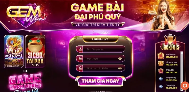 Gemwin – Nhà Cái Uy Tín Với Kho Slot Game Jackpot Đỉnh Cao